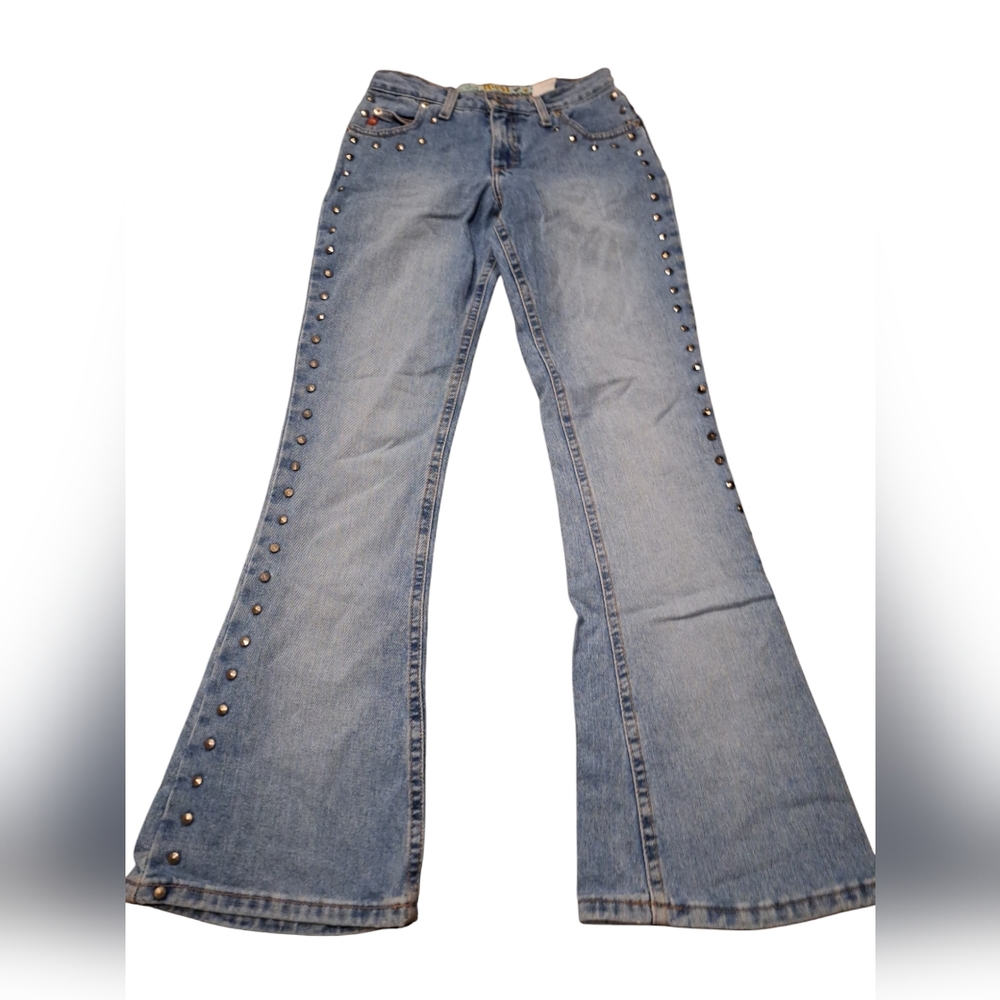 Y2K MUDD Flare Leg Jeans with Studded Accents Size 3/25